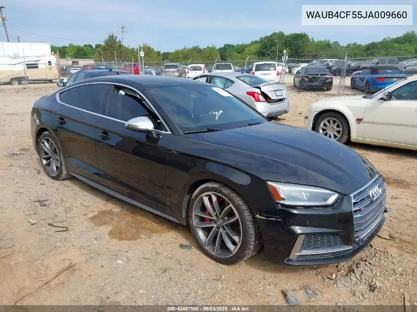 2018 Audi S5 3.0T Premium Plus VIN: WAUB4CF55JA009660 Lot: 42407950