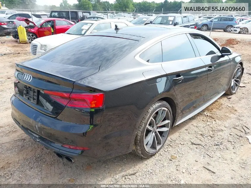 2018 Audi S5 3.0T Premium Plus VIN: WAUB4CF55JA009660 Lot: 42407950