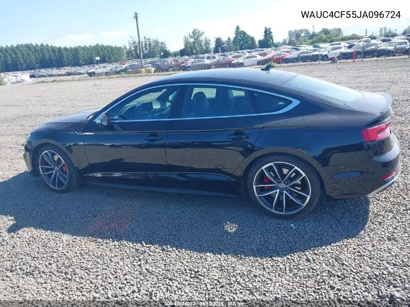 2018 Audi S5 3.0T Premium Plus VIN: WAUC4CF55JA096724 Lot: 42455082