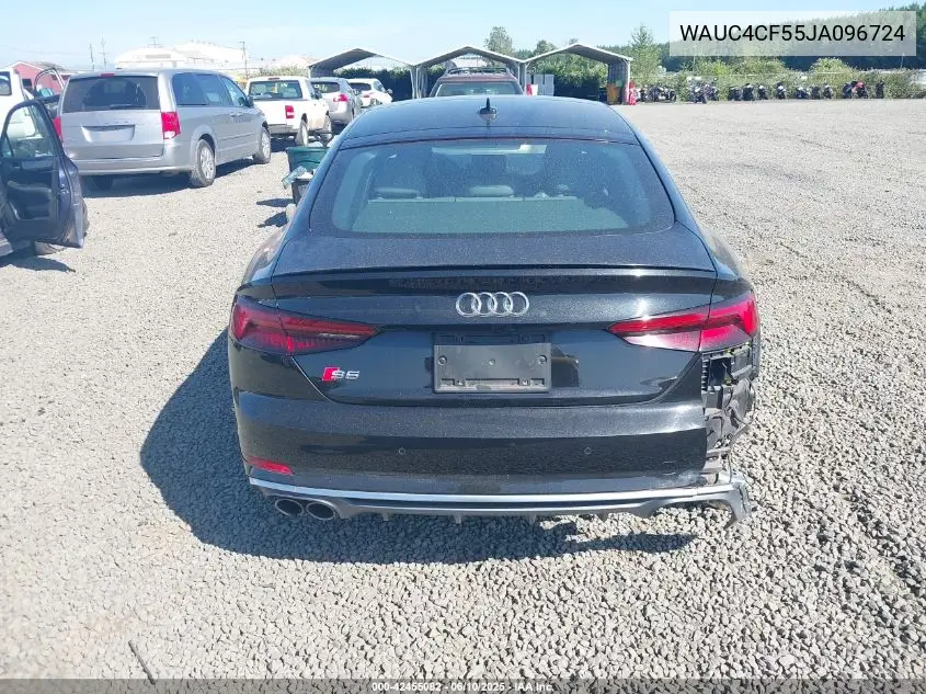 2018 Audi S5 3.0T Premium Plus VIN: WAUC4CF55JA096724 Lot: 42455082