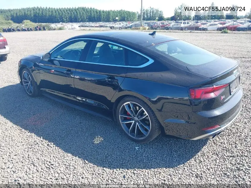 2018 Audi S5 3.0T Premium Plus VIN: WAUC4CF55JA096724 Lot: 42455082