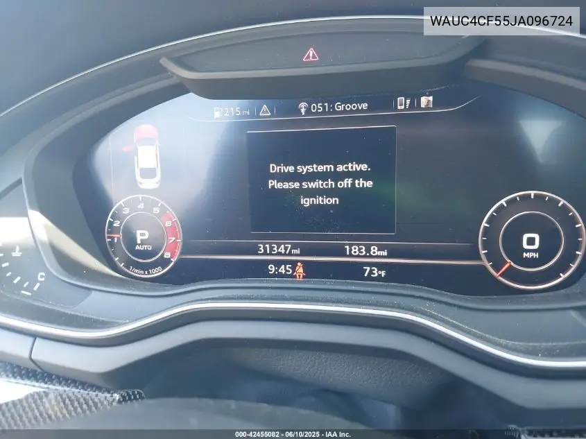 2018 Audi S5 3.0T Premium Plus VIN: WAUC4CF55JA096724 Lot: 42455082