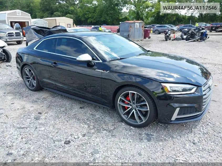 2018 Audi S5 3.0T Premium Plus VIN: WAUR4AF56JA117546 Lot: 42471147