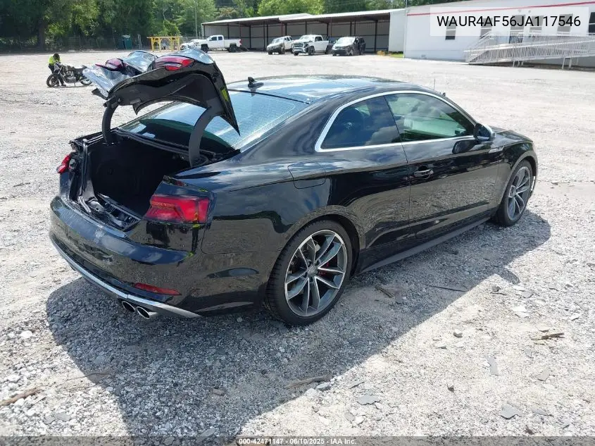 2018 Audi S5 3.0T Premium Plus VIN: WAUR4AF56JA117546 Lot: 42471147