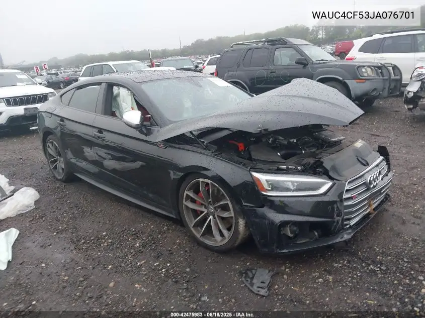 2018 Audi S5 3.0T Premium Plus VIN: WAUC4CF53JA076701 Lot: 42475983