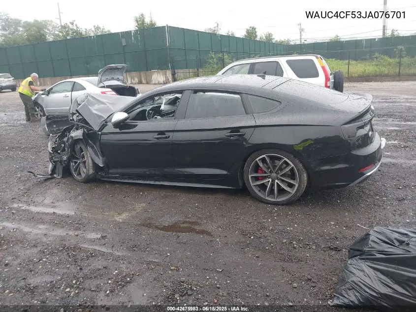 2018 Audi S5 3.0T Premium Plus VIN: WAUC4CF53JA076701 Lot: 42475983