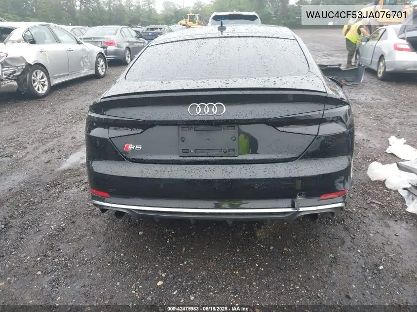 2018 Audi S5 3.0T Premium Plus VIN: WAUC4CF53JA076701 Lot: 42475983