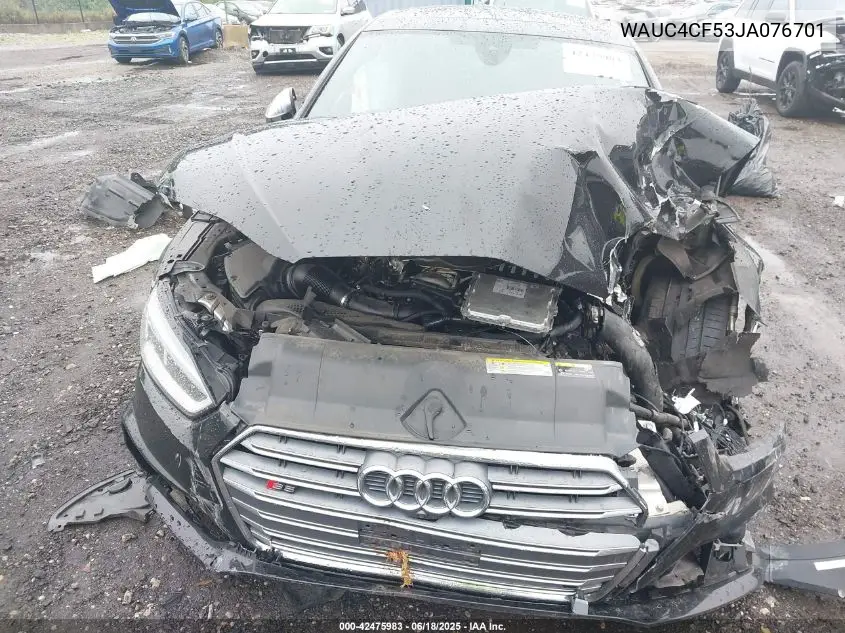 2018 Audi S5 3.0T Premium Plus VIN: WAUC4CF53JA076701 Lot: 42475983