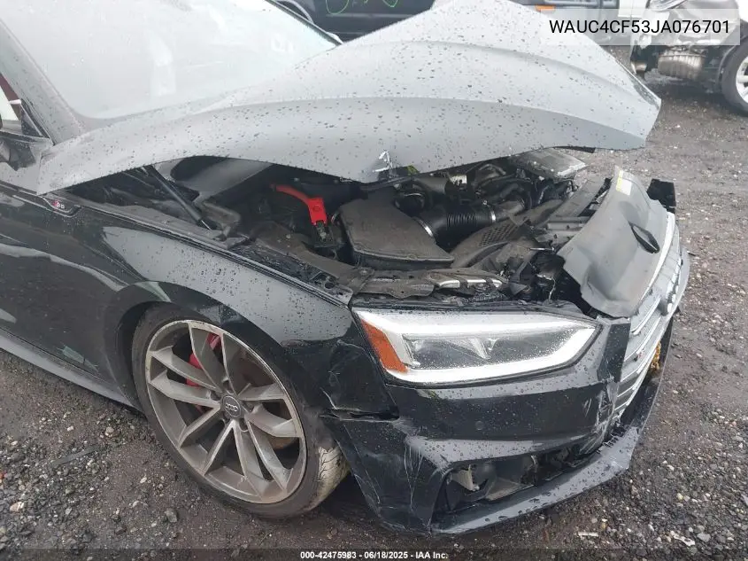 2018 Audi S5 3.0T Premium Plus VIN: WAUC4CF53JA076701 Lot: 42475983