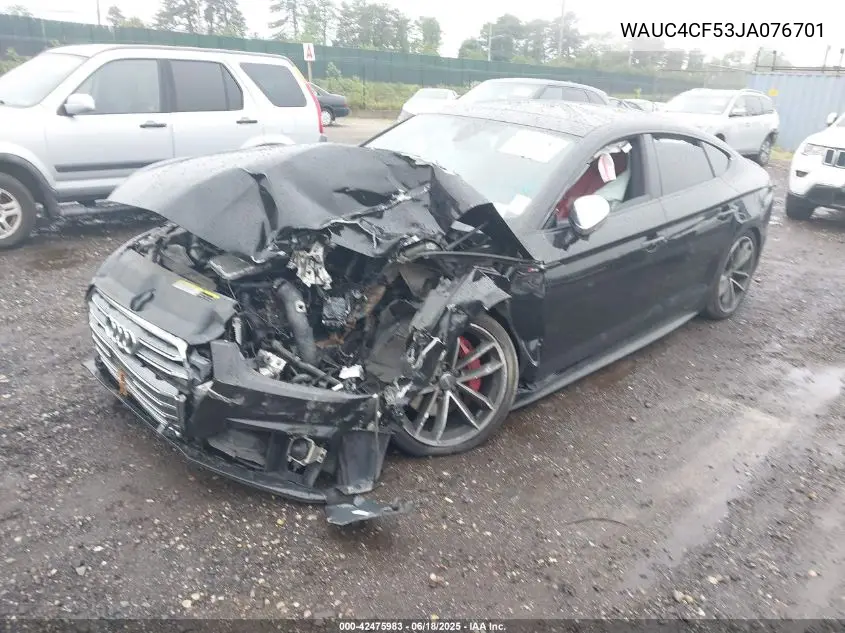 2018 Audi S5 3.0T Premium Plus VIN: WAUC4CF53JA076701 Lot: 42475983