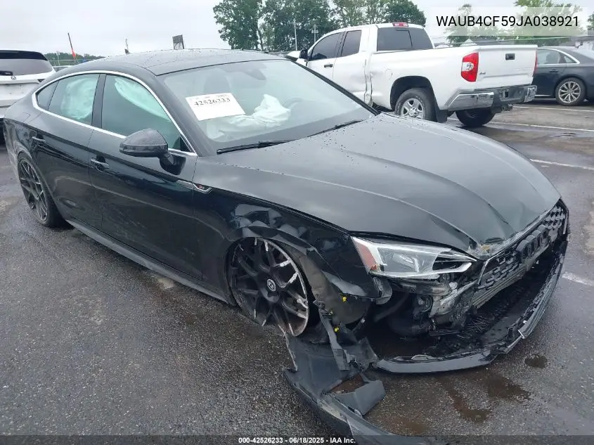 2018 Audi S5 3.0T Premium Plus VIN: WAUB4CF59JA038921 Lot: 42526233