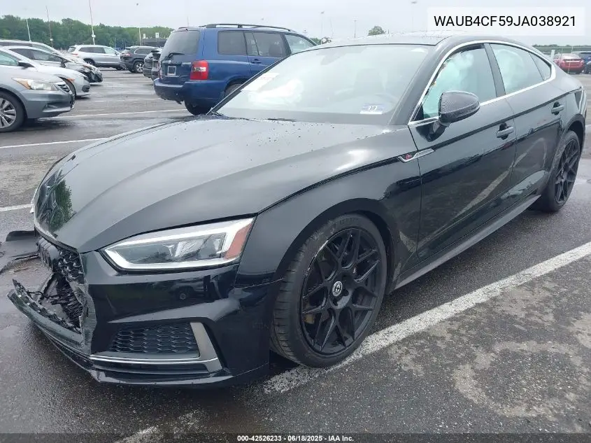 2018 Audi S5 3.0T Premium Plus VIN: WAUB4CF59JA038921 Lot: 42526233