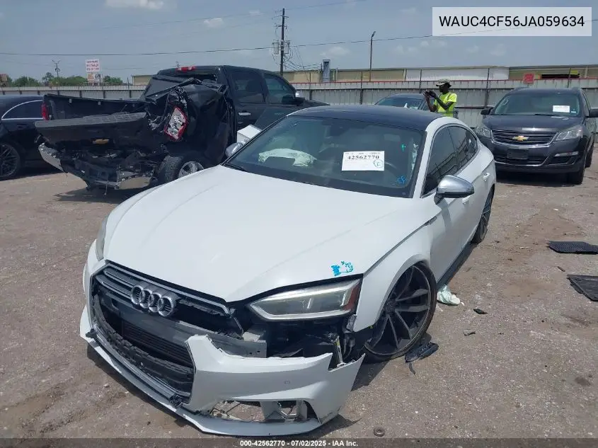 2018 Audi S5 3.0T Premium Plus VIN: WAUC4CF56JA059634 Lot: 42562770