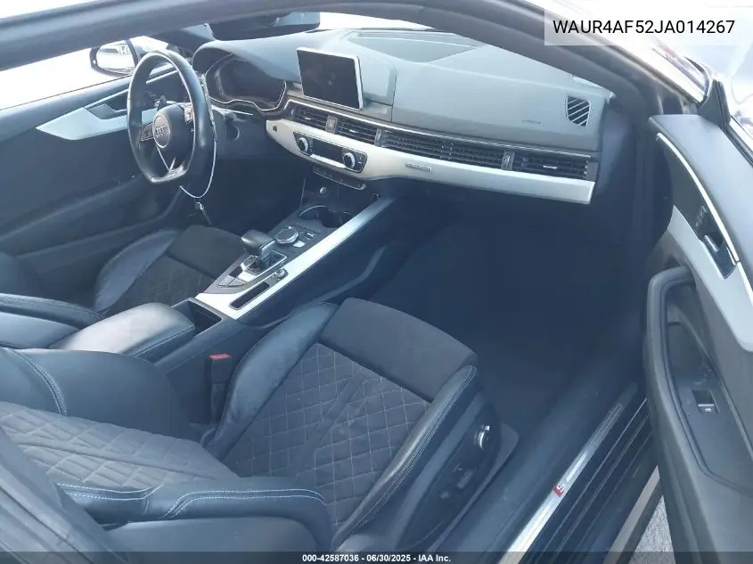 2018 Audi S5 3.0T Premium Plus VIN: WAUR4AF52JA014267 Lot: 42587036