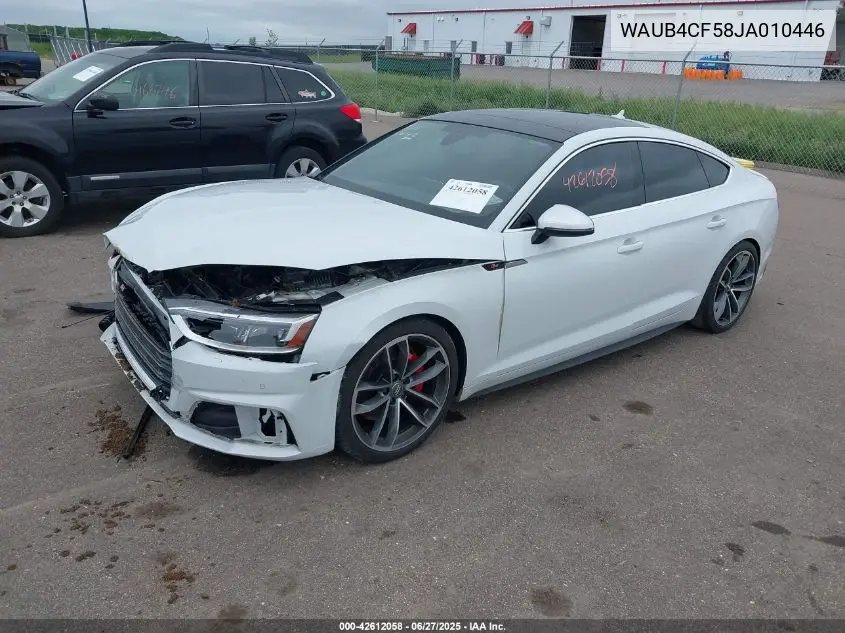 2018 Audi S5 3.0T Premium Plus VIN: WAUB4CF58JA010446 Lot: 42612058
