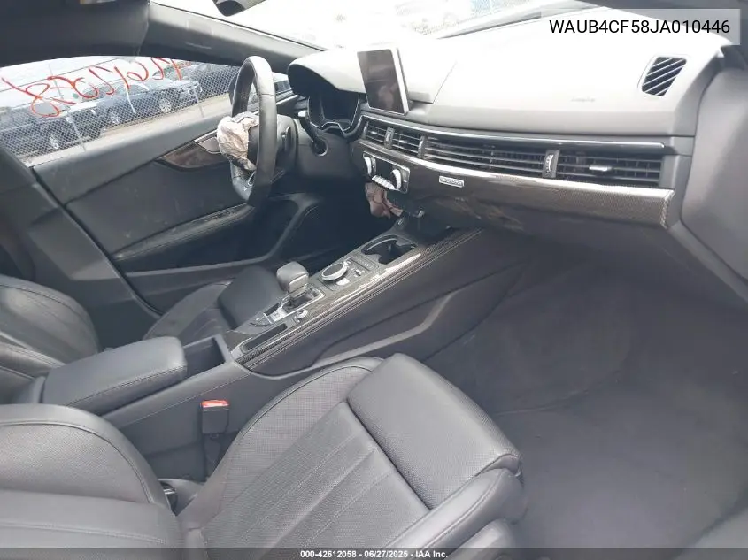 2018 Audi S5 3.0T Premium Plus VIN: WAUB4CF58JA010446 Lot: 42612058