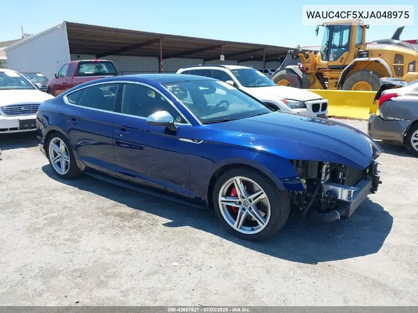 2018 Audi S5 3.0T Premium Plus VIN: WAUC4CF5XJA048975 Lot: 42657627