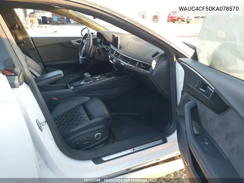 2019 Audi S5 VIN: WAUC4CF50KA078570 Lot: 12132059