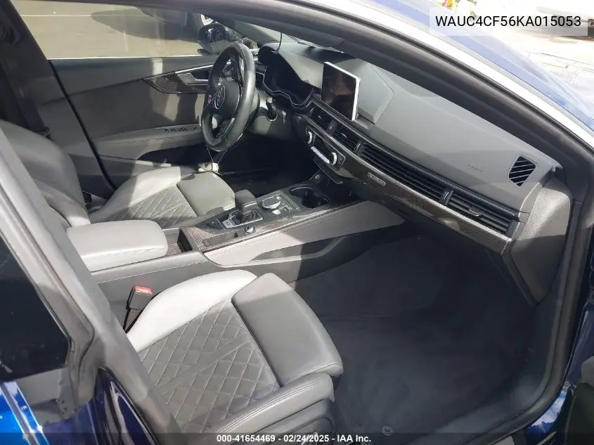 2019 Audi S5 3.0T Premium VIN: WAUC4CF56KA015053 Lot: 41654469