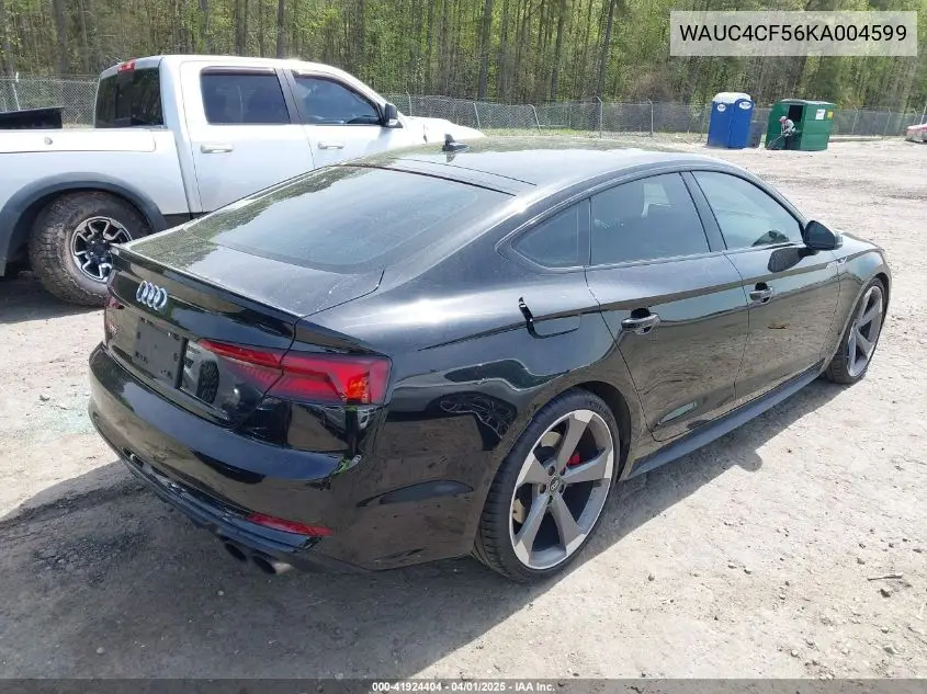 2019 Audi S5 3.0T Premium VIN: WAUC4CF56KA004599 Lot: 41924404