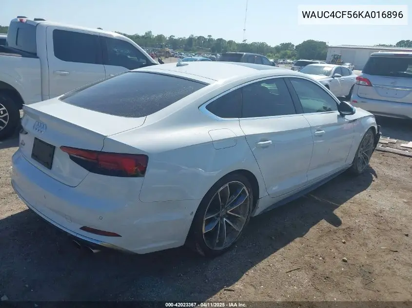 2019 Audi S5 3.0T Premium VIN: WAUC4CF56KA016896 Lot: 42023367