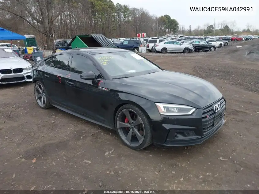 2019 Audi S5 3.0T Premium VIN: WAUC4CF59KA042991 Lot: 42033888