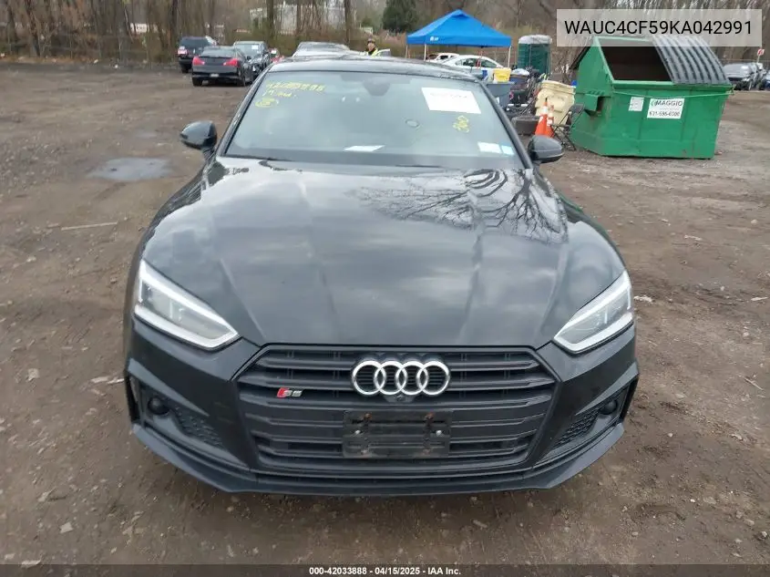2019 Audi S5 3.0T Premium VIN: WAUC4CF59KA042991 Lot: 42033888