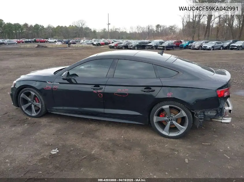 2019 Audi S5 3.0T Premium VIN: WAUC4CF59KA042991 Lot: 42033888
