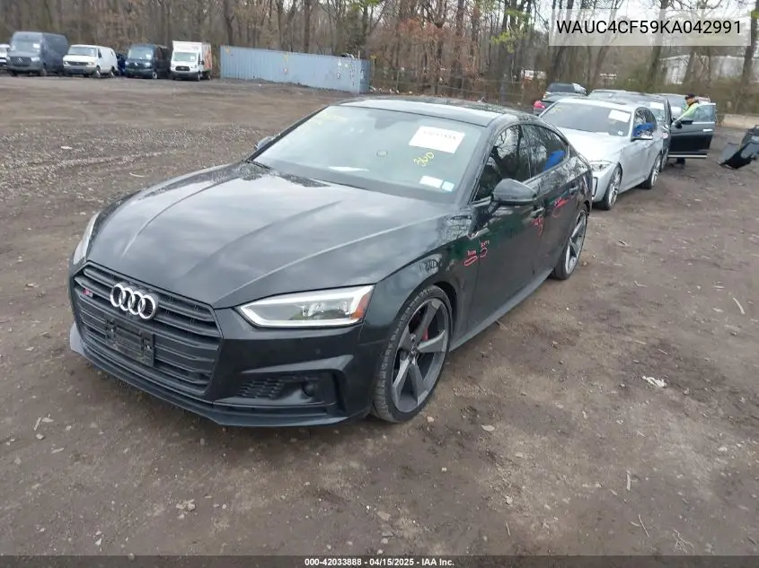 2019 Audi S5 3.0T Premium VIN: WAUC4CF59KA042991 Lot: 42033888