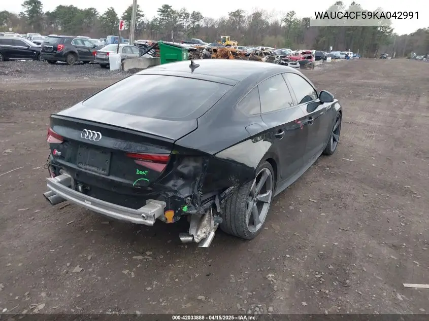 2019 Audi S5 3.0T Premium VIN: WAUC4CF59KA042991 Lot: 42033888