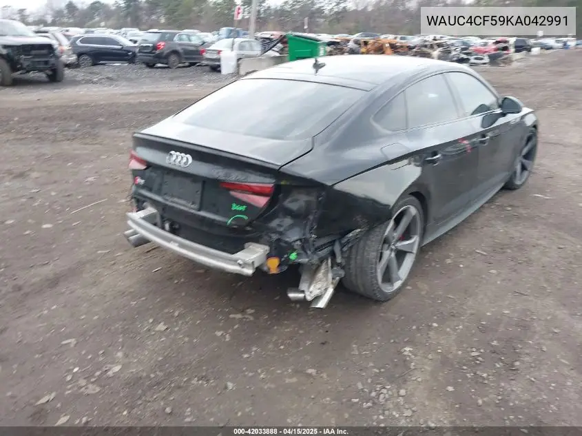 2019 Audi S5 3.0T Premium VIN: WAUC4CF59KA042991 Lot: 42033888