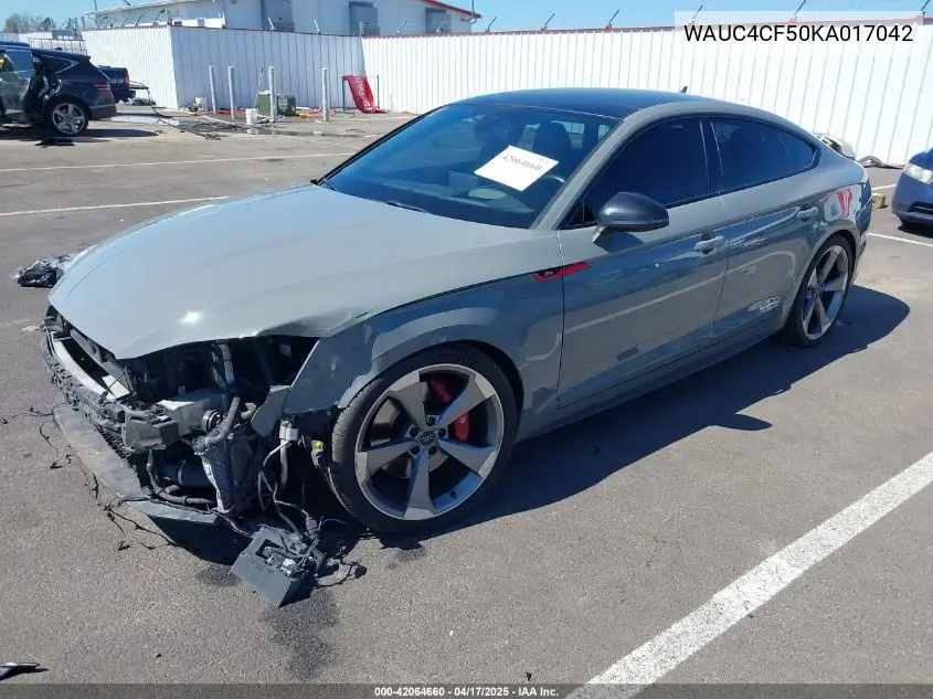 2019 Audi S5 3.0T Premium VIN: WAUC4CF50KA017042 Lot: 42064660