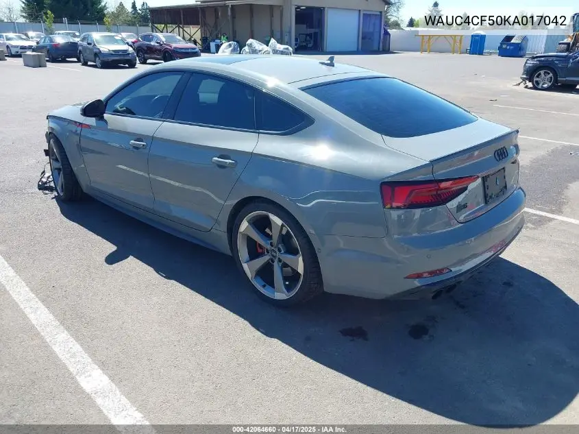 2019 Audi S5 3.0T Premium VIN: WAUC4CF50KA017042 Lot: 42064660
