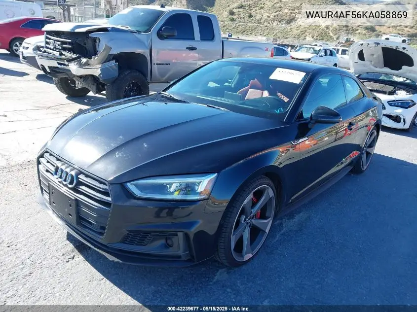 2019 Audi S5 3.0T Premium VIN: WAUR4AF56KA058869 Lot: 42239677