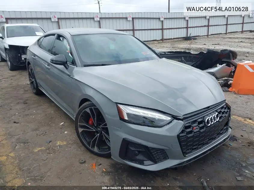 2020 Audi S5 Sportback Premium Plus Tfsi Quattro Tiptronic VIN: WAUC4CF54LA010628 Lot: 41945275