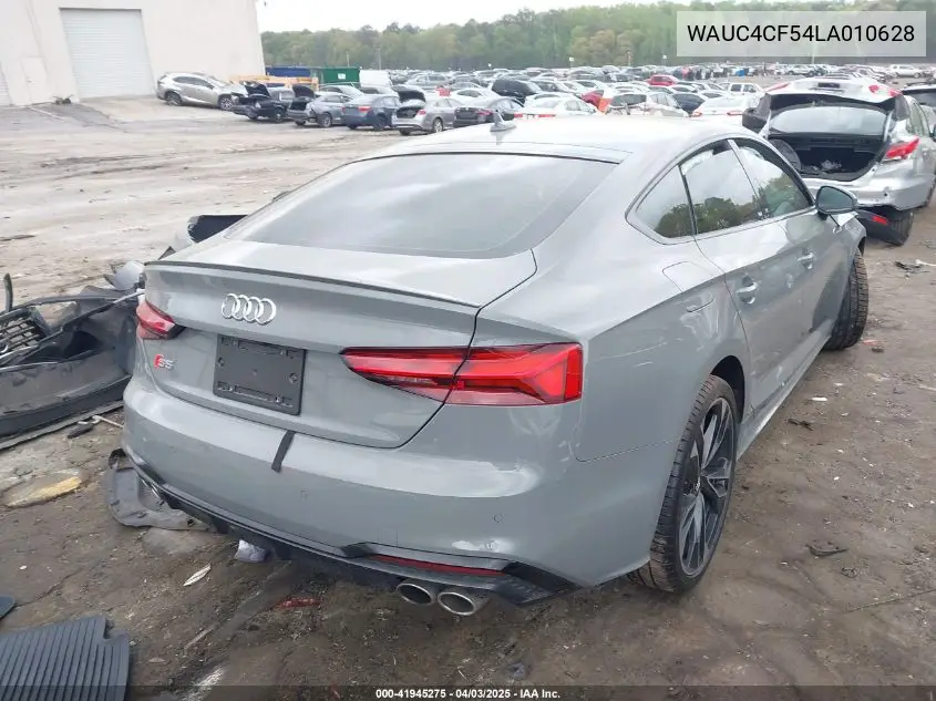 2020 Audi S5 Sportback Premium Plus Tfsi Quattro Tiptronic VIN: WAUC4CF54LA010628 Lot: 41945275