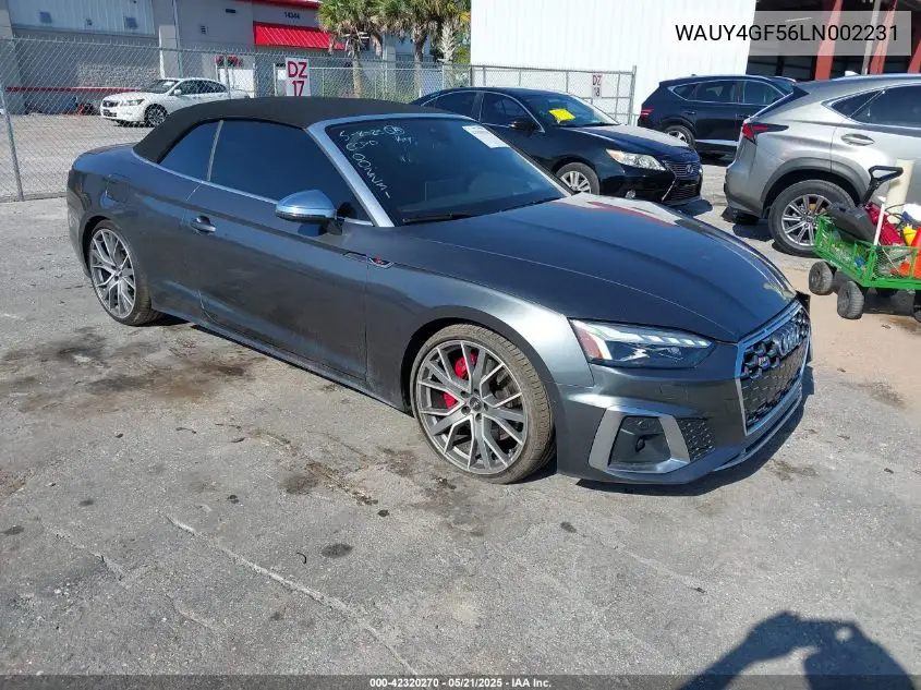 2020 Audi S5 Cabriolet Prestige Tfsi Quattro Tiptronic VIN: WAUY4GF56LN002231 Lot: 42320270