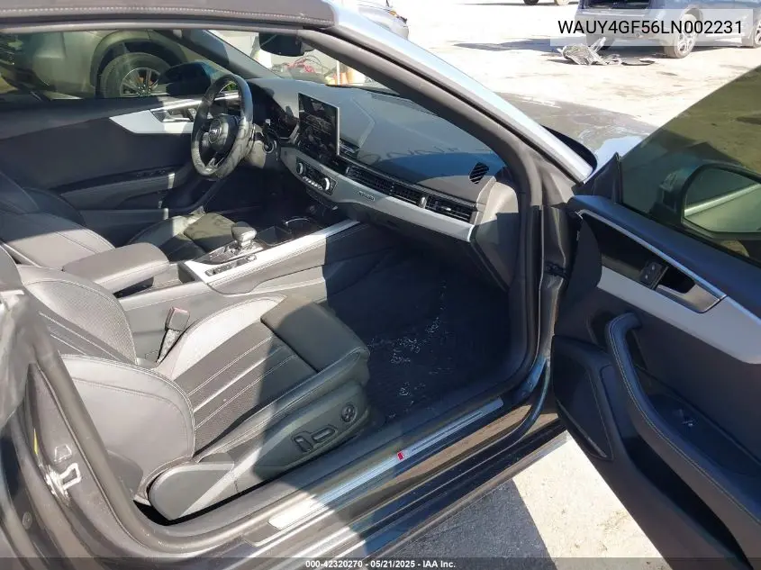 2020 Audi S5 Cabriolet Prestige Tfsi Quattro Tiptronic VIN: WAUY4GF56LN002231 Lot: 42320270