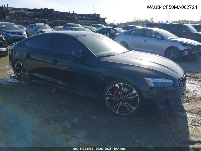2021 Audi S5 Sportback Prestige Tfsi Quattro Tiptronic VIN: WAUB4CF50MA062724 Lot: 41748464