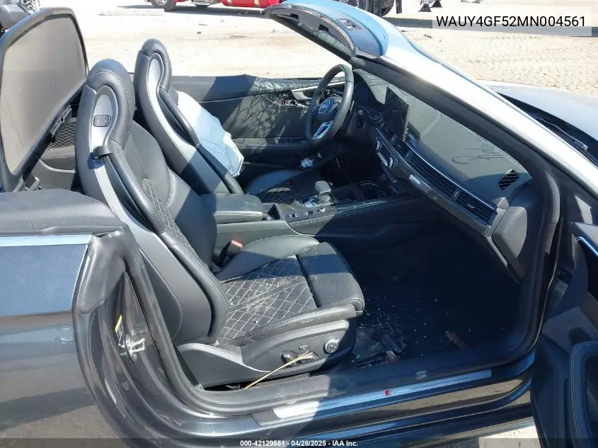 2021 Audi S5 Cabriolet Prestige Tfsi Quattro Tiptronic VIN: WAUY4GF52MN004561 Lot: 42129551