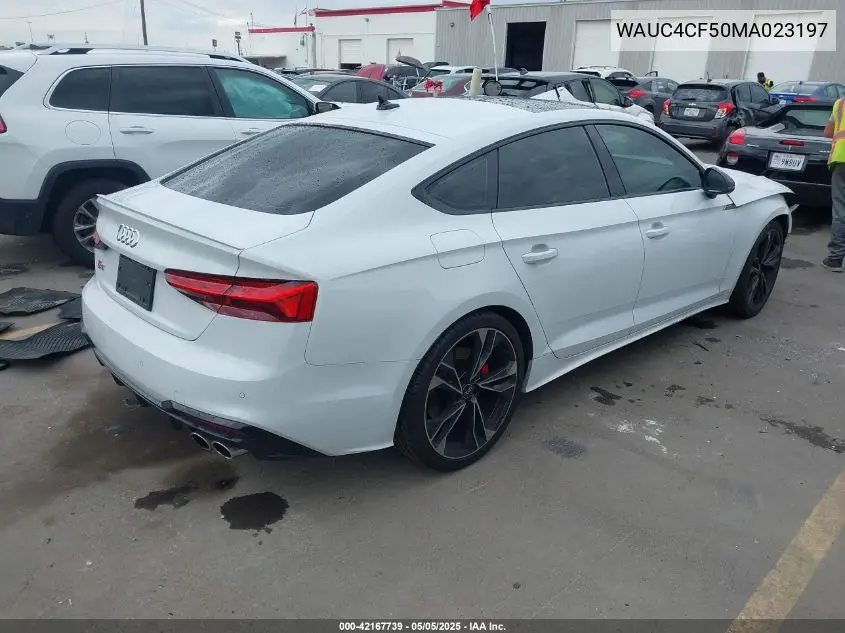 2021 Audi S5 Sportback Premium Plus Tfsi Quattro Tiptronic VIN: WAUC4CF50MA023197 Lot: 42167739