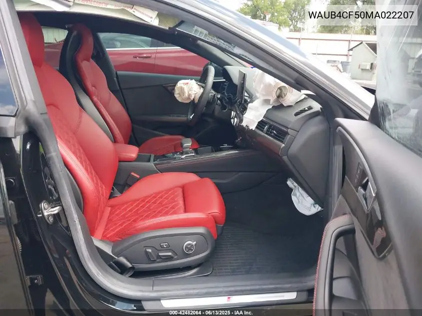 2021 Audi S5 Sportback Prestige Tfsi Quattro Tiptronic VIN: WAUB4CF50MA022207 Lot: 42482064