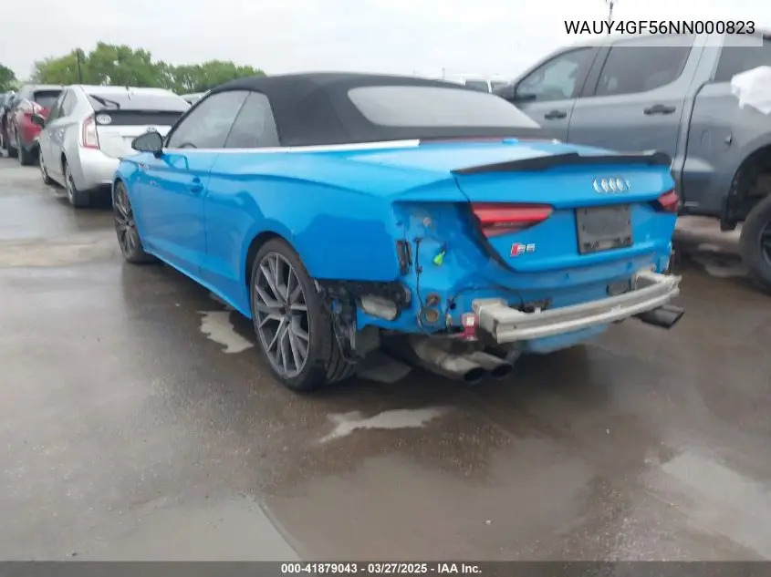 2022 Audi S5 Cabriolet Prestige Tfsi Quattro Tiptronic VIN: WAUY4GF56NN000823 Lot: 41879043