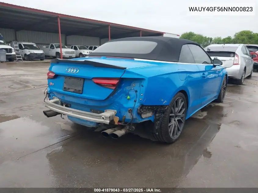 2022 Audi S5 Cabriolet Prestige Tfsi Quattro Tiptronic VIN: WAUY4GF56NN000823 Lot: 41879043