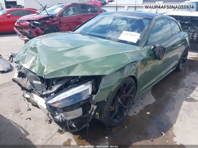 2022 Audi S5 Premium Plus Tfsi Quattro Tiptronic VIN: WAUP4AF55NA033974 Lot: 42078357