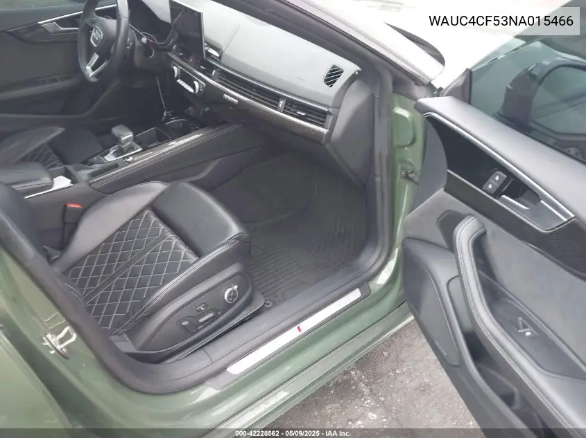 2022 Audi S5 Sportback Premium Plus Tfsi Quattro Tiptronic VIN: WAUC4CF53NA015466 Lot: 42228562