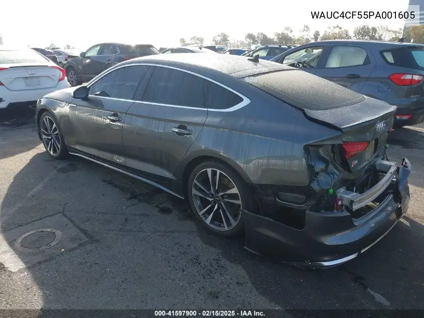 2023 Audi S5 Sportback Premium Plus Tfsi Quattro Tiptronic VIN: WAUC4CF55PA001605 Lot: 41597900
