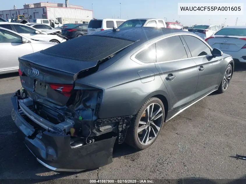 2023 Audi S5 Sportback Premium Plus Tfsi Quattro Tiptronic VIN: WAUC4CF55PA001605 Lot: 41597900