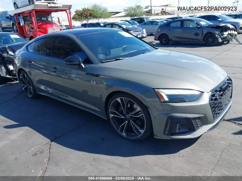 2023 Audi S5 Sportback Premium Plus Tfsi Quattro Tiptronic VIN: WAUC4CF52PA002923 Lot: 41696665