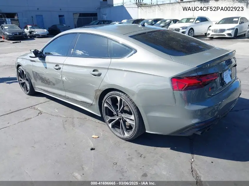 2023 Audi S5 Sportback Premium Plus Tfsi Quattro Tiptronic VIN: WAUC4CF52PA002923 Lot: 41696665